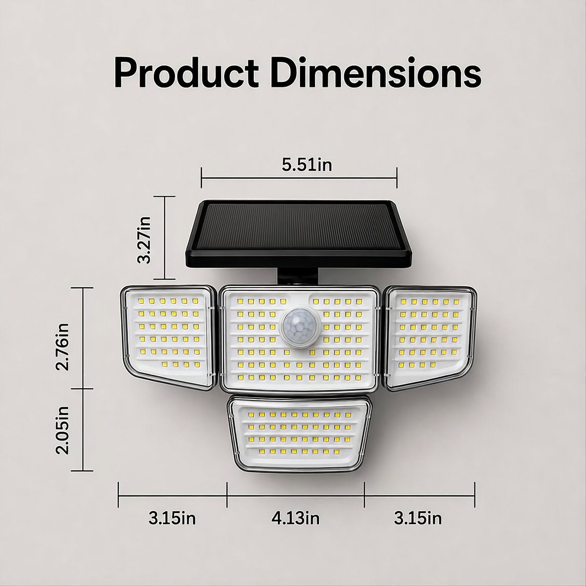 SS Collectives™ Solar Motion Sensor Wall Light | 212LED Outdoor Security Light