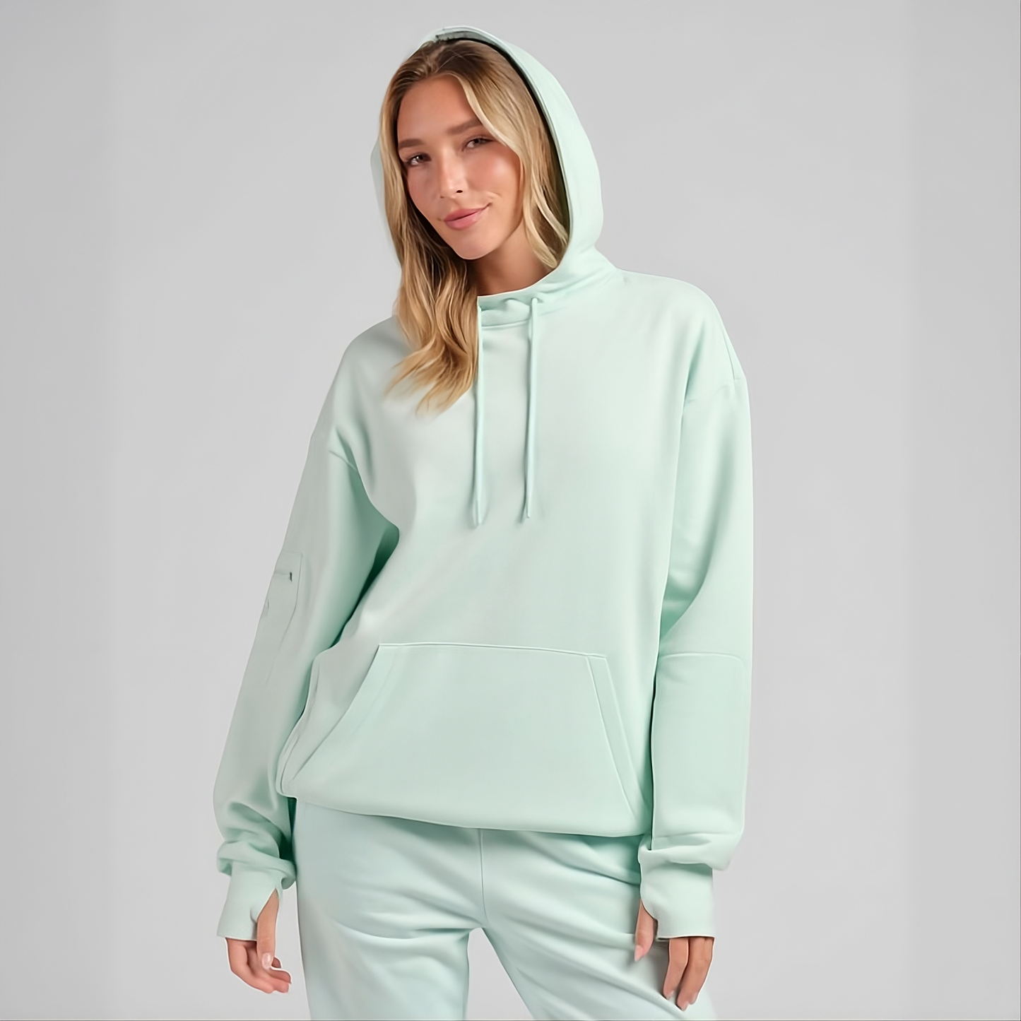 SS Collectives Halo Hoodie – Lightweight Travel Hoodie with Built-In Eye Mask