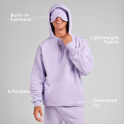SS Collectives Halo Hoodie – Lightweight Travel Hoodie with Built-In Eye Mask