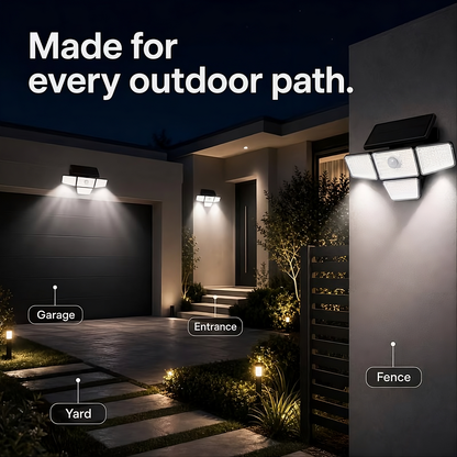 SS Collectives™ Solar Motion Sensor Wall Light | 212LED Outdoor Security Light
