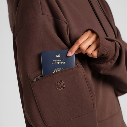 SS Collectives Halo Hoodie – Lightweight Travel Hoodie with Built-In Eye Mask
