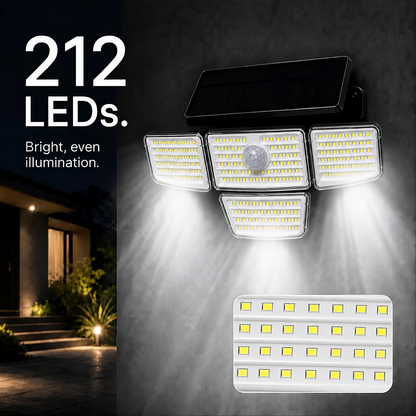 SS Collectives™ Solar Motion Sensor Wall Light | 212LED Outdoor Security Light