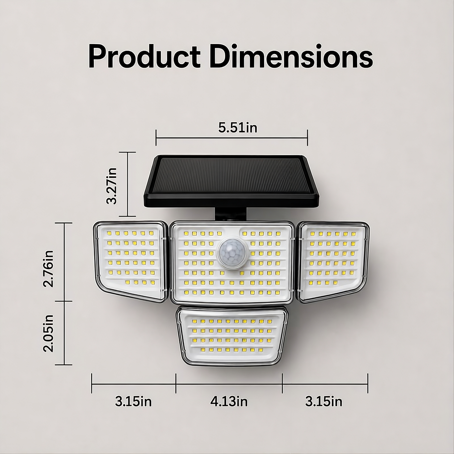 SS Collectives™ Solar Motion Sensor Wall Light | 212LED Outdoor Security Light