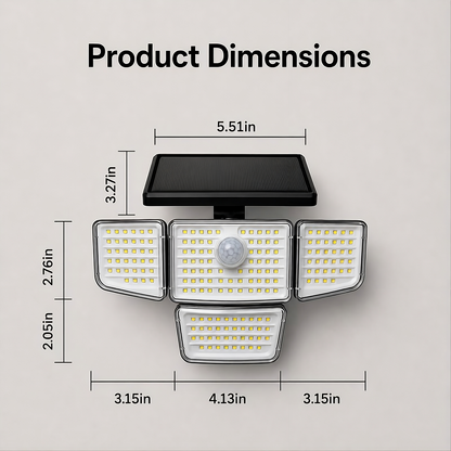 SS Collectives™ Solar Motion Sensor Wall Light | 212LED Outdoor Security Light