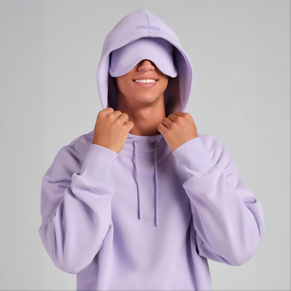 SS Collectives Halo Hoodie – Lightweight Travel Hoodie with Built-In Eye Mask